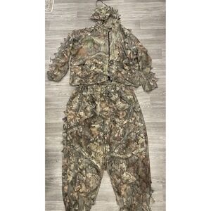 VTG CAMO Underbrush Ghillie Set Mens XL?  Mossy Oak Break Up Leafy Jacket +Pants